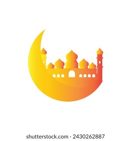 Islamische Moschee Mond Ornament Vektor