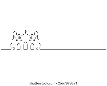 Ilustração do Plano de Fundo do Contorno da Mesquita Islâmica