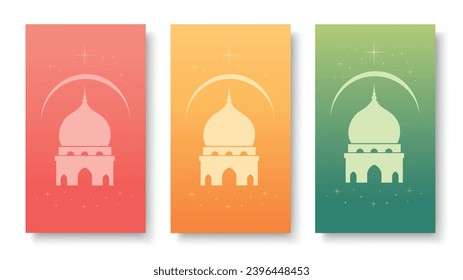 Mezquita Islámica Ramadan Kareem mínimo banner