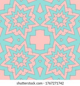 Islamic mosque seamless pattern graphic design. Iranian geometric tile ornament. Wallpaper seamless pattern. Traditional persian abstract geometric shapes ornament. Arabesque vector background