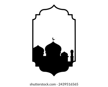 Islamische Moschee Silhouette Rahmen Hintergrund