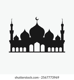 Islamic Mosque Silhouette Graphic: High-Quality Design Asset
