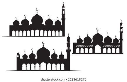 Islamische Moschee Silhouette Vektorgrafik