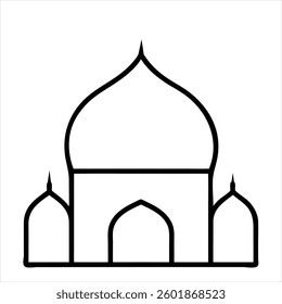 Islamic mosque silhouette vector logo design