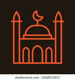 Símbolo da mesquita islâmica arte vetor útil moderno Design de ilustração bonito colorido background.eps