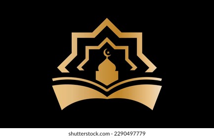 Islamic Mosque tomb abstract monogram vector template