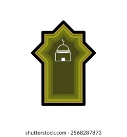 Islamic mosque vector design illustration with Ramadan, Isra Mi'raj, Eid al-Fitr and Eid al-Adha themes. Ramadan Mosque Vector, Mosque Graphic Design Template Vector, Masjid Clipart, Mosque, Logo