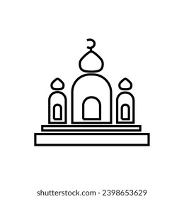 Islamic mosque vector graphic illustration, this vector is good for covers, banners, logos, icons