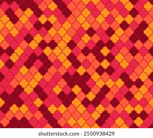 Islamic Mosque Window Vector Seamless Pattern. Eid al fitr muslim background. Traditional ramadan mosque ornament. Islamic textile grid background. Lantern shapes ethnic motif