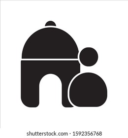 Islamic Mosque of worship icon template