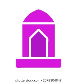 Islamic Mosques Architecture Dome Purple Icon Design