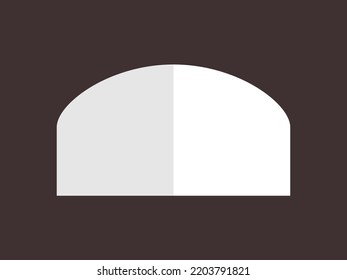 Ilustración vectorial de la gorra musulmana islámica.