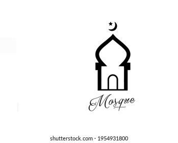 islamic muslim mosque icon vector 