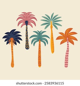 Islamic Muslim Religion Palm Tree Illustration