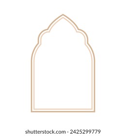 Islamic natural color window, door vector icon