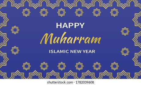islamic new year background free vector