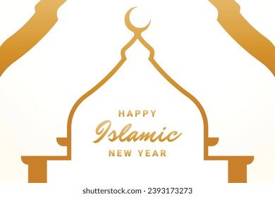 Islamic New Year Background Illustration Design Template