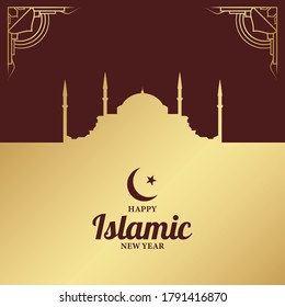 Islamic New Year Background. Vector Illustration.