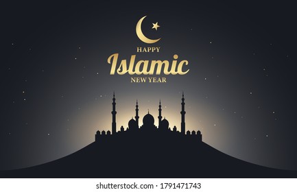 Islamic New Year Background. Vector Illustration.