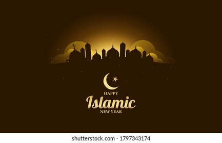 Islamic New Year Background. Vector Illustration.