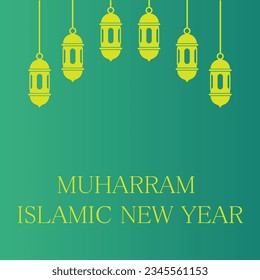 Islamic new year celebration background. Hijri New Year. New lunar Hijri year. vector illustration on white background..eps