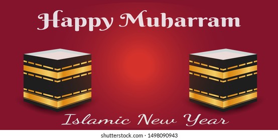 Islamic new year colorful background