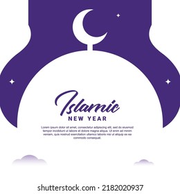 Islamic New Year Design Background For Greeting Moment