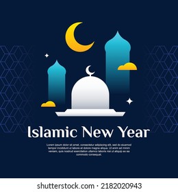 Islamic New Year Design Background For Greeting Moment