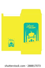 Islamic new year design packet design. Salam Aidilfitri or selamat hari raya literally means celebration day