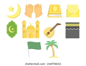 Islamisches neues Jahr Symbol-Set Design Vorlage Vektorgrafik