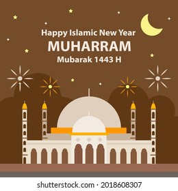 Islamic new year theme, Islamic background with lantern decoration, Islamic Muharram new year