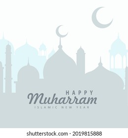 Tema islámico del año nuevo, fondo islámico con decoración de farolillos, año nuevo islámico Muharram