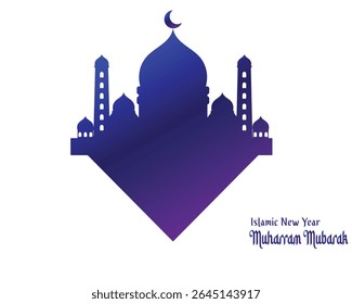 Ano novo islâmico - Vetor Muharram Mubarak