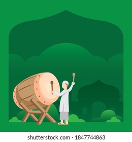 Islamic nuanced illustrations depicting the atmosphere of the festive celebration of Islam Part 2