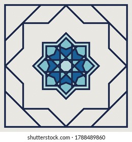 islamic oriental, geometric motif. traditional islamic, arabic, persian and ottoman design vector illustration