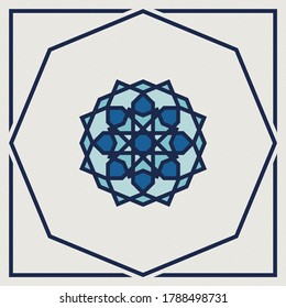 islamic oriental, geometric motif. traditional islamic, arabic, persian and ottoman design vector illustration