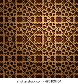 Islamic oriental pattern, Abstract vector ornament. Vector muslim background. east culture, indian heritage, arabesque, persian motif, 3D. Can be used for wallpaper, banner, web design, wedding cards 