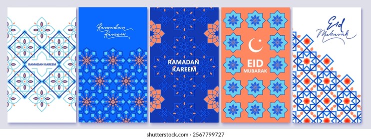 Islamic, oriental style frame, silhouette. Geometric arab frame set. Ramadan kareem design elements, backgrounds, icons.