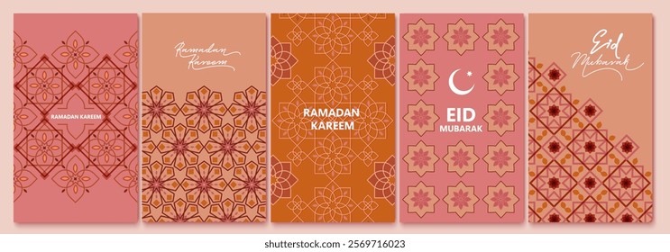  Islamic, oriental style frame, silhouette. Geometric arab frame set. Ramadan kareem design elements, backgrounds, icons
