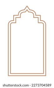 Ventanas y arcos de estilo oriental islámico. Colores modernos de boho, diseño minimalista