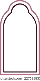 Islamic oriental-style windows and arches. Modern boho colors, minimalistic design