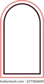 Fenster und Bögen im orientalischen Stil im islamischen Stil. Moderne Boho-Farben, minimalistisches Design