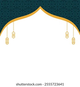 Islamic Ornament Border Frame for Decoration