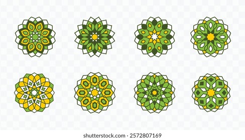 islamic ornament circle geometric mandala for ramadan background