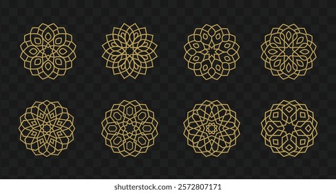 islamic ornament circle geometric mandala for ramadan background