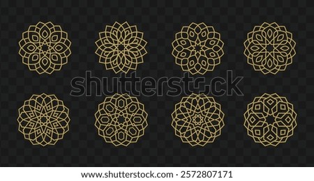 islamic ornament circle geometric mandala for ramadan background