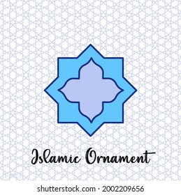 Diseño de ornamento islámico con fondo de estilo mandala