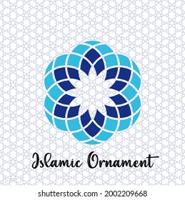 Islamisches Ornament-Design auf mandalalem Hintergrund