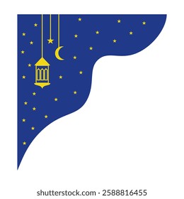 islamic ornament frame lantern illustration