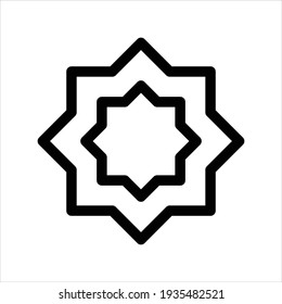 islamic ornament icon, Oriental pattern, Arabic Pattern. Vector illustration
